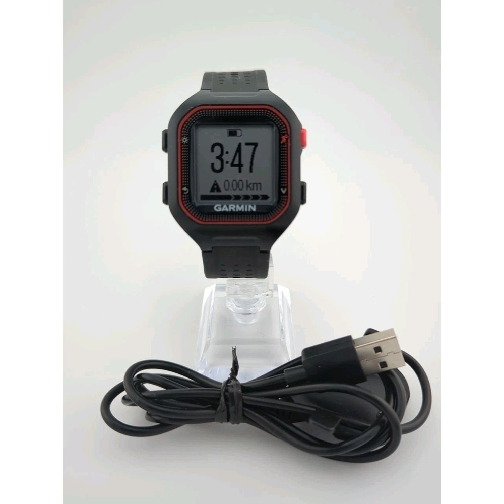 Garmin Forerunner 25 GPS Sports Tracker Watch w/ Charger -Tested & Working
